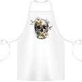 Wildlife Spring Skull Cotton Apron 100% Organic White