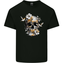 Wildlife Spring Skull Kids T-Shirt Childrens Black