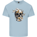 Wildlife Spring Skull Kids T-Shirt Childrens Light Blue