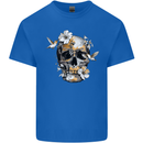 Wildlife Spring Skull Kids T-Shirt Childrens Royal Blue