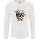 Wildlife Spring Skull Mens Long Sleeve T-Shirt White