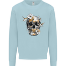 Wildlife Spring Skull Mens Sweatshirt Jumper Light Blue