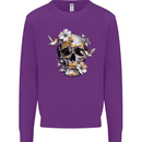 Wildlife Spring Skull Mens Sweatshirt Jumper Purple