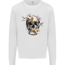 Wildlife Spring Skull Mens Sweatshirt Jumper White
