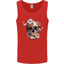 Wildlife Spring Skull Mens Vest Tank Top Red