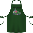 Will Mo the Lawn For Beer Funny Alcohol Cotton Apron 100% Organic Forest Green