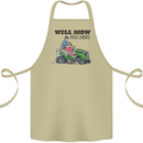 Will Mo the Lawn For Beer Funny Alcohol Cotton Apron 100% Organic Khaki