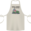 Will Mo the Lawn For Beer Funny Alcohol Cotton Apron 100% Organic Natural