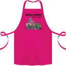 Will Mo the Lawn For Beer Funny Alcohol Cotton Apron 100% Organic Pink