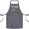 Will Mo the Lawn For Beer Funny Alcohol Cotton Apron 100% Organic Steel