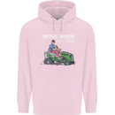 Will Mo the Lawn For Beer Funny Alcohol Mens 80% Cotton Hoodie Light Pink