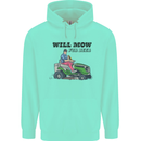 Will Mo the Lawn For Beer Funny Alcohol Mens 80% Cotton Hoodie Peppermint