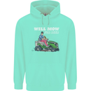 Will Mo the Lawn For Beer Funny Alcohol Mens 80% Cotton Hoodie Peppermint