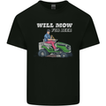 Will Mo the Lawn For Beer Funny Alcohol Mens Cotton T-Shirt Tee Top Black