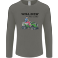 Will Mo the Lawn For Beer Funny Alcohol Mens Long Sleeve T-Shirt Charcoal