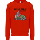 Will Mo the Lawn For Beer Funny Alcohol Mens Sweatshirt Jumper Bright Red