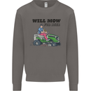 Will Mo the Lawn For Beer Funny Alcohol Mens Sweatshirt Jumper Charcoal