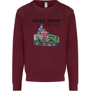 Will Mo the Lawn For Beer Funny Alcohol Mens Sweatshirt Jumper Maroon
