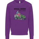 Will Mo the Lawn For Beer Funny Alcohol Mens Sweatshirt Jumper Purple