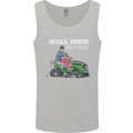 Will Mo the Lawn For Beer Funny Alcohol Mens Vest Tank Top Sports Grey