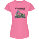 Will Mo the Lawn For Beer Funny Alcohol Womens Petite Cut T-Shirt Azalea