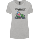 Will Mo the Lawn For Beer Funny Alcohol Womens Wider Cut T-Shirt Sports Grey