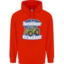 Will Trade Brother For Tractor Farming Childrens Kids Hoodie Bright Red