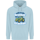 Will Trade Brother For Tractor Farming Childrens Kids Hoodie Light Blue
