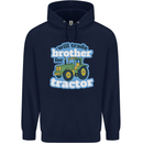 Will Trade Brother For Tractor Farming Childrens Kids Hoodie Navy Blue