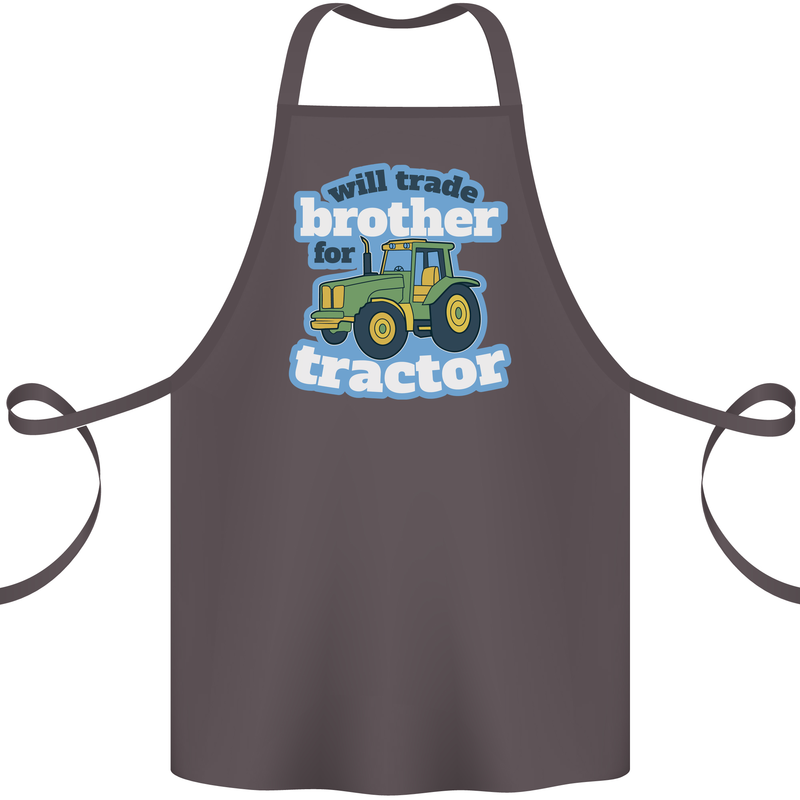 Will Trade Brother For Tractor Farming Cotton Apron 100% Organic Dark Grey