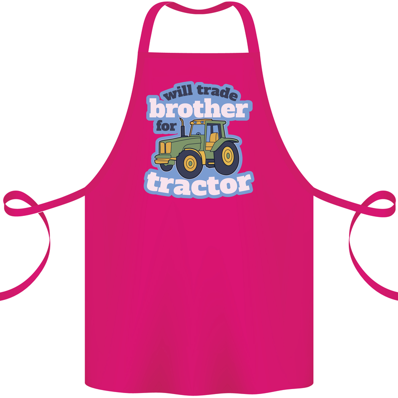 Will Trade Brother For Tractor Farming Cotton Apron 100% Organic Pink