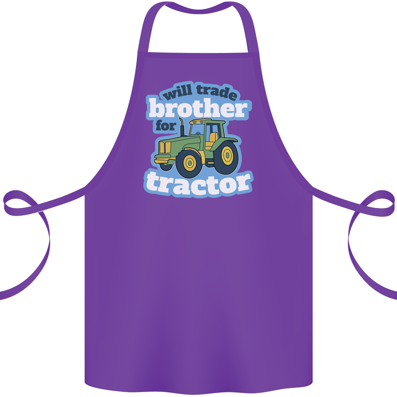 Will Trade Brother For Tractor Farming Cotton Apron 100% Organic Purple