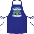 Will Trade Brother For Tractor Farming Cotton Apron 100% Organic Royal Blue
