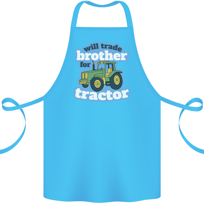 Will Trade Brother For Tractor Farming Cotton Apron 100% Organic Turquoise