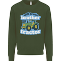 Will Trade Brother For Tractor Farming Kids Sweatshirt Jumper Forest Green