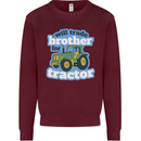 Will Trade Brother For Tractor Farming Kids Sweatshirt Jumper Maroon