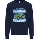 Will Trade Brother For Tractor Farming Kids Sweatshirt Jumper Navy Blue