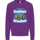 Will Trade Brother For Tractor Farming Kids Sweatshirt Jumper Purple