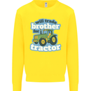 Will Trade Brother For Tractor Farming Kids Sweatshirt Jumper Yellow