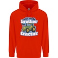 Will Trade Brother For Tractor Farming Mens 80% Cotton Hoodie Bright Red