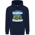 Will Trade Brother For Tractor Farming Mens 80% Cotton Hoodie Navy Blue