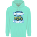 Will Trade Brother For Tractor Farming Mens 80% Cotton Hoodie Peppermint