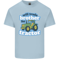 Will Trade Brother For Tractor Farming Mens Cotton T-Shirt Tee Top Light Blue