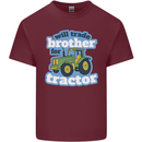 Will Trade Brother For Tractor Farming Mens Cotton T-Shirt Tee Top Maroon