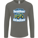 Will Trade Brother For Tractor Farming Mens Long Sleeve T-Shirt Charcoal