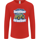 Will Trade Brother For Tractor Farming Mens Long Sleeve T-Shirt Red