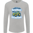 Will Trade Brother For Tractor Farming Mens Long Sleeve T-Shirt Sports Grey