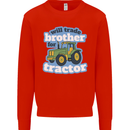 Will Trade Brother For Tractor Farming Mens Sweatshirt Jumper Bright Red