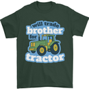 Will Trade Brother For Tractor Farming Mens T-Shirt 100% Cotton Forest Green