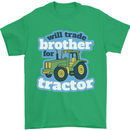 Will Trade Brother For Tractor Farming Mens T-Shirt 100% Cotton Irish Green
